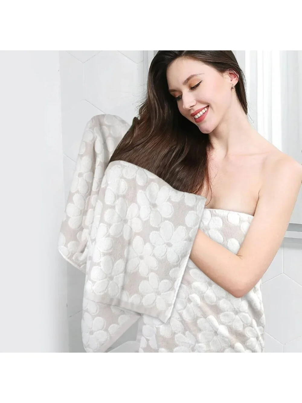 Super Absorbent Bath Towels 2 Pack, Soft Shower Towels 27.5x55 Inches, Quick Dry